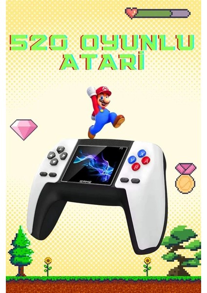 Retro Konsol P5 Uyumlu Taşınabilir 520 Oyunlu Kablosuz Game Stick fiyatları