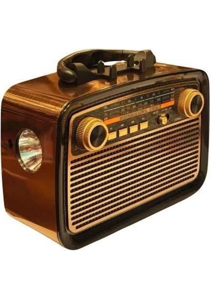 Nostalji Radyo Bluetooth Hoparlör Usb-Sd Kart Giriş LED Fener Işıklı Bataryalı Pilli indirimleri