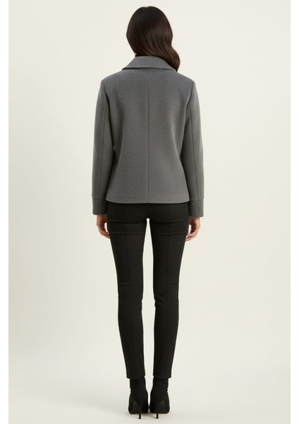 Kadın Kruvaze Yaka Astarlı Cep Detaylı Kısa Kaşe Ceket Kaban fırsatları