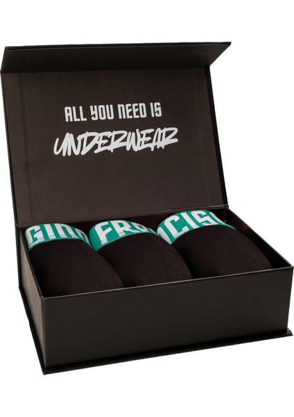 Pamuklu Esnek 6'lı Kutulu Comfort Erkek Boxer - Green & Black Collection modelleri