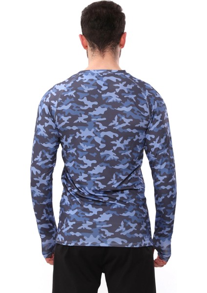 Uzun Kollu T-Shirt Evoco Mavi modelleri