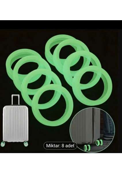 8 Adet Yeşil Valiz Bavul Tekerleği Kılıfı, Sessiz Koruyucu Dayanklı, Ofis Sandalye Kılıf fiyatları