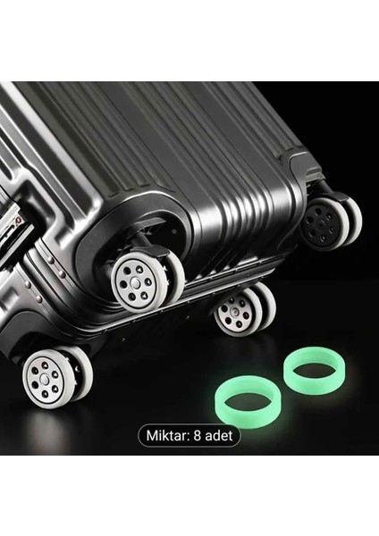 8 Adet Yeşil Valiz Bavul Tekerleği Kılıfı, Sessiz Koruyucu Dayanklı, Ofis Sandalye Kılıf fırsatları