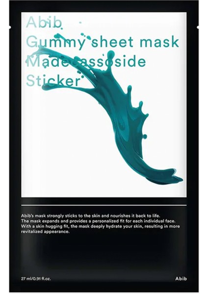 Gummy Sheet Mask Madecassoside Sticker - Bariyer Onarıcı Vegan Maske