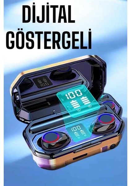 Dijital Göstergeli Bluetooth Bağlantılı Kulaklık Dokunmatik Kontrol