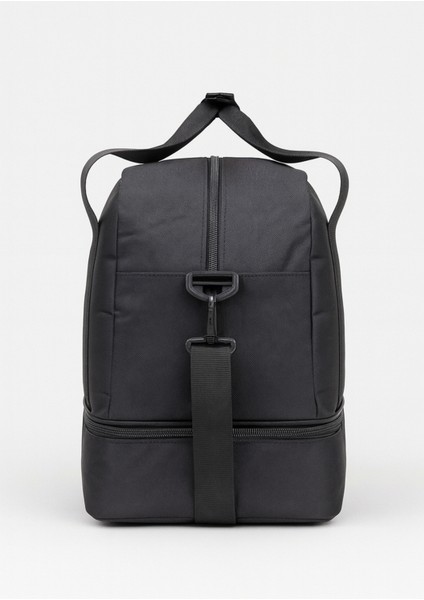 Siyah Unisex Alt Fermuar Körüklü Omuz Askılı Hastane Çantası Bavul & Valiz & Seyahat Çantası