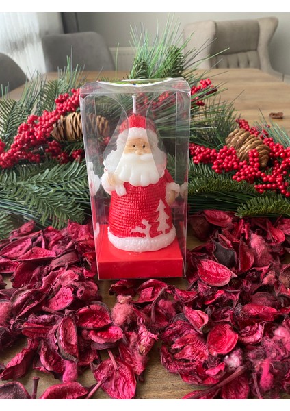 Noel Baba Temalı Dekoratif Kutulu Mum fırsatları