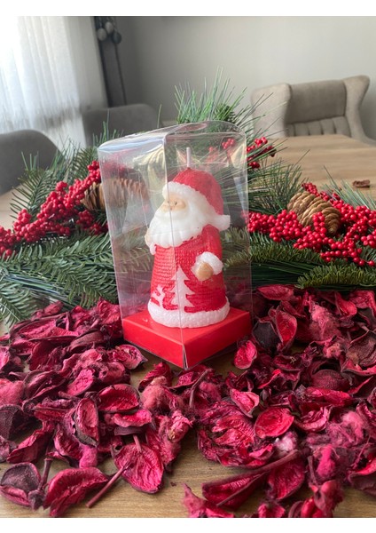 Noel Baba Temalı Dekoratif Kutulu Mum indirimleri