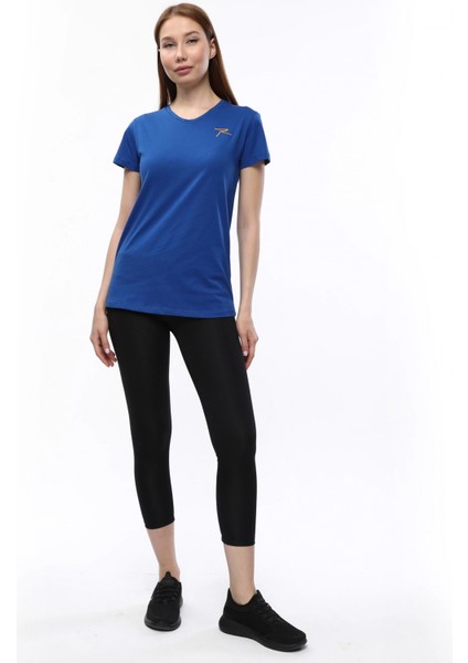 Kadın %100 Pamuk T-Shirt Mulıer Saks fırsatları