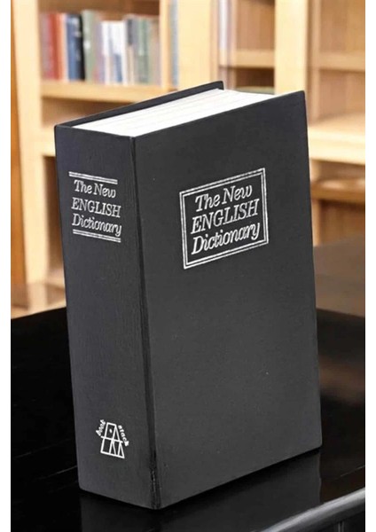 Gizli Kasa Ingilizce Sözlüğü Kitap Görünümlü Anahtarlı Gizli Mini Çelik Kasa Kilitli