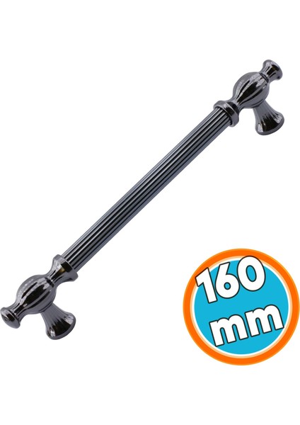 Mobilya Mutfak Dolabı Çekmece Dolap Kapak Kulpu Kulpları Kulbu Füme 160 mm Metal Kulp 16 cm