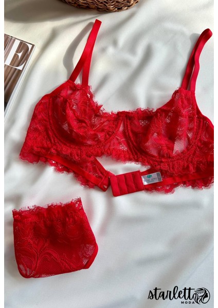 Tutkulu Kırmızı Dantel Sütyen Külot Takımı fiyatları