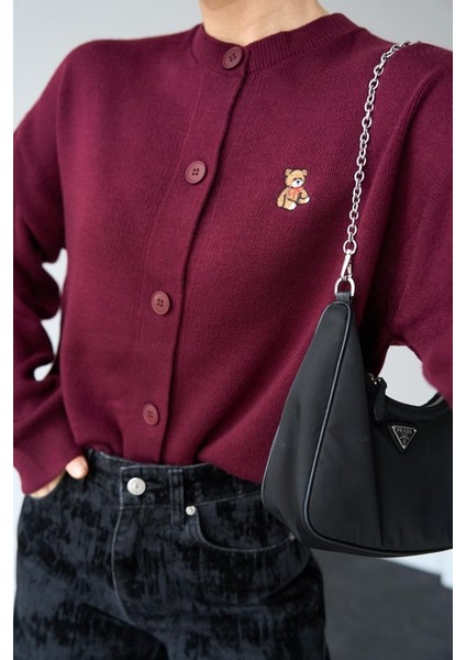 Ulak Handmader Ayıcıklı Hırka - Bordo indirimleri