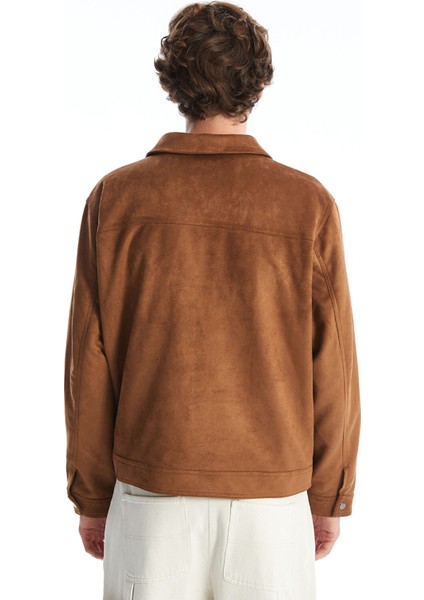 Yeni Sezon Standart Kalıp Gömlek Yaka Süet Erkek Ceket indirimleri