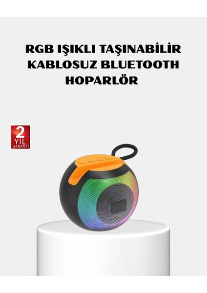 Mtxdpn Rgb Işıklı Bluetooth Hoparlör – 360° Stereo Ses ve 8 Saat Çalma Süresi