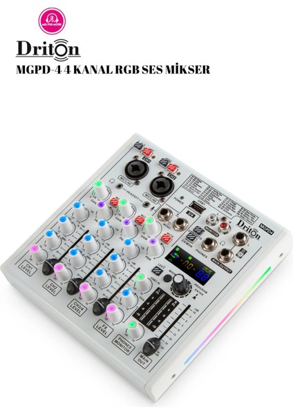 Mgpd-4 Rgb Işıklı 4 Kanal Bilgisayar Laptop Pc Uyumlu 4 Kanal Ses Mikseri fiyatları