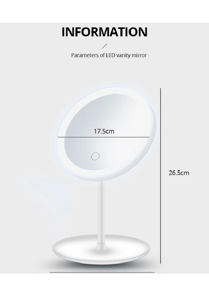 Yeni Işıklı Makyaj Aynası Beyaz LED Gün Işığı Makyaj Aynası Çıkarılabilir/saklama Tabanı 3 Modlu Işıklı Ayna modelleri