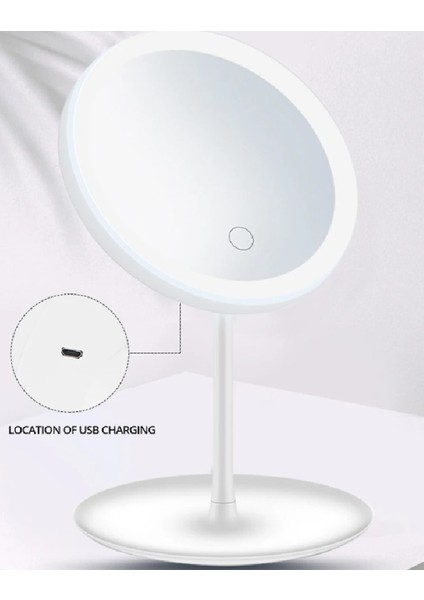 Yeni Işıklı Makyaj Aynası Beyaz LED Gün Işığı Makyaj Aynası Çıkarılabilir/saklama Tabanı 3 Modlu Işıklı Ayna indirimleri