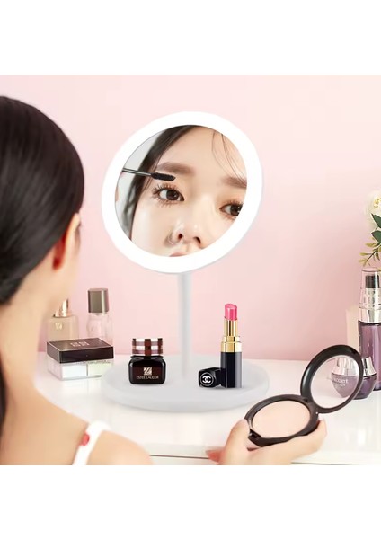Yeni Işıklı Makyaj Aynası Beyaz LED Gün Işığı Makyaj Aynası Çıkarılabilir/saklama Tabanı 3 Modlu Işıklı Ayna