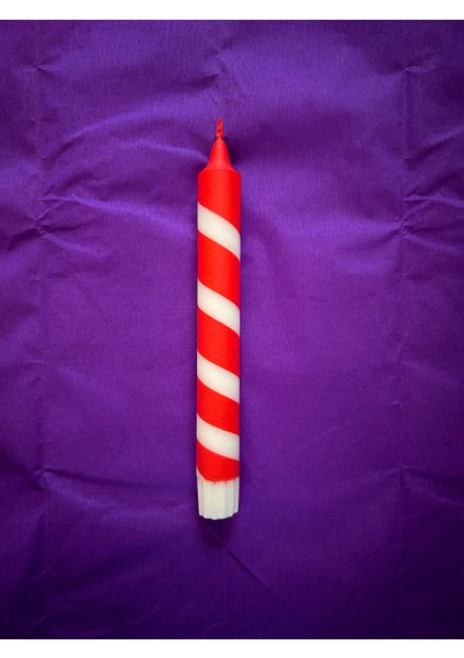 Kırmızı Dönerli Mum