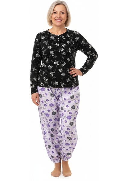 Kadın Kışlık Kadın Anne Içlik Pijama Altı %100 Pamuk Içi Miflonlu Klasik Beli Lastikli Rahat modelleri