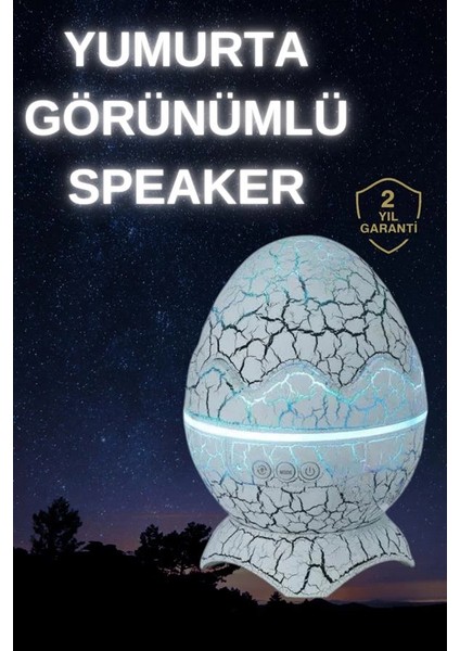 Dinozor Yumurtası Gece Masa Lambası Bluetooth Hoparlör 14 Renk Seçeneği fiyatları