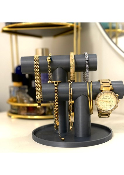 Dekoratif Takı Organizeri - Bileklik Kolye Saat Askısı Standı Aksesuar Düzenleyici