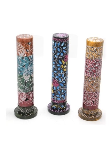 Obsidian Taşı Işlemeli Kule Tütsülük Model 1