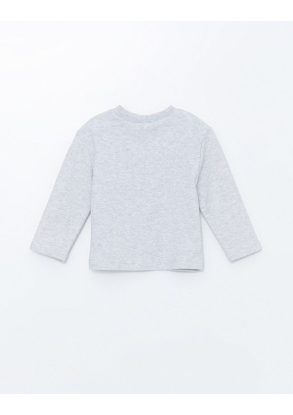 Yeni Sezon Bisiklet Yaka Uzun Kollu Baskılı Erkek Bebek Tişört ve Pantolon 2'li Takım fırsatları