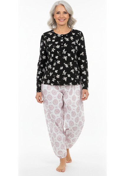 Kadın Kışlık Kadın Anne Içlik Pijama Altı %100 Pamuk Içi Miflonlu Klasik Beli Lastikli Rahat fiyatları