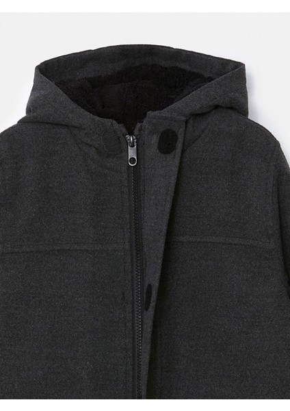 Yeni Sezon Kapüşonlu Erkek Çocuk Kaşe Kaban fırsatları