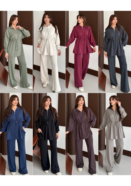 Kadın A Kalite Premium Cupralı Modal Yarım Fermuar - Köprülü Tesettür Takım fiyatları