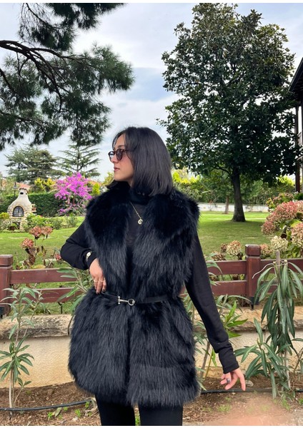 Kemerli Kürk Yelek modelleri