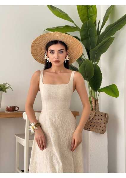 Ulak Handmader Cuper Çiçek Detaylı Elbise modelleri