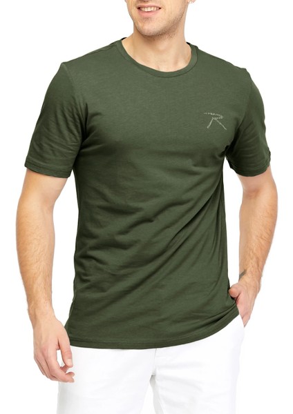 %100 Pamuk T-Shirt Pateo Haki