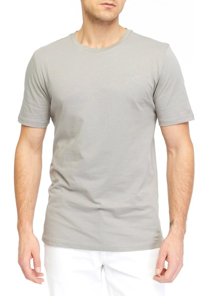 %100 Pamuk T-Shirt Pateo Gri
