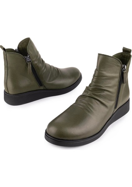 Modern Sade Yumuşak Ortopedik Taban Bot Haki 2400 fiyatları