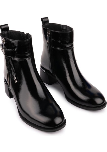 Hakiki Deri Modern Rahat Siyah Rugan Bot 15719