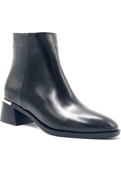 Lae Fermuarlı Günlük Kadın Bot Siyah