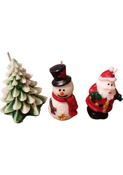 3 Lü Yılbaşı Mum Seti fiyatları