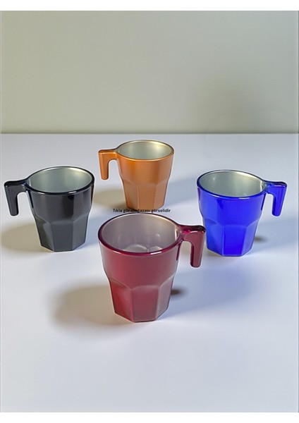 Espresso Fincan Seti Özel Cam Şık Zarif Sunumluk Espresso Kahve Fincanı 70CC 4 Adet