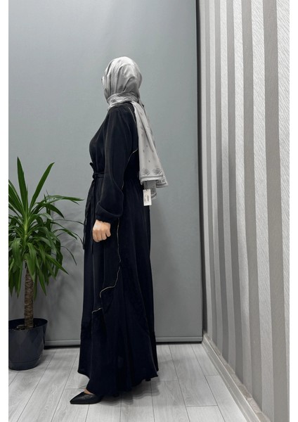 Nakış ve Fermuar Detaylı Cupra Ipek Elbise Siyah 37800 fiyatları