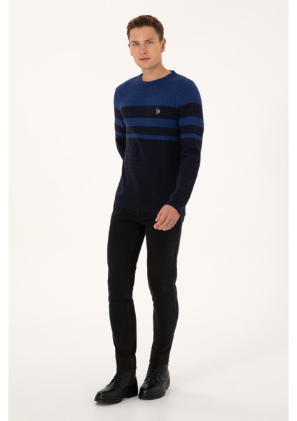 Erkek Lacivert Kazak /triko 50308460-VR033 fırsatları