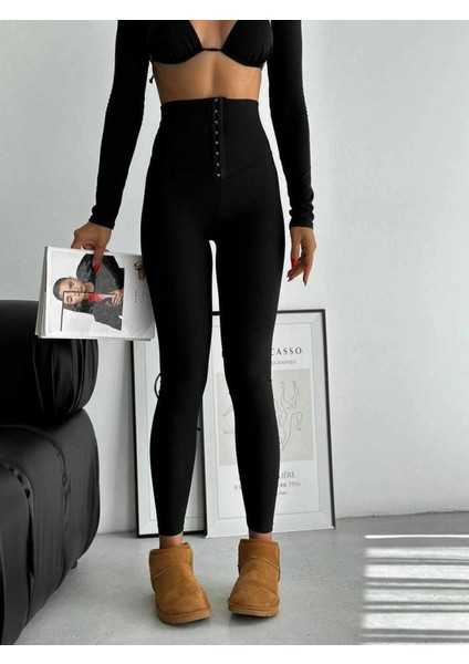 Kadın Yüksek Bel Korse ve Kopça Detay Çelik Toparlayıcı Tayt fiyatları