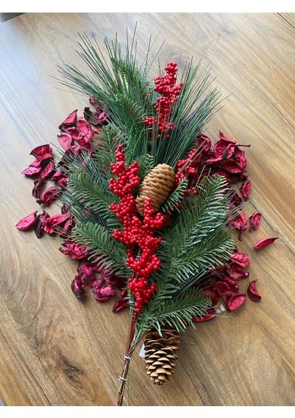 Yılbaşı Konsept Yapay Kozalaklı Çam Yapraklı 80 cm Kokina Dal modelleri