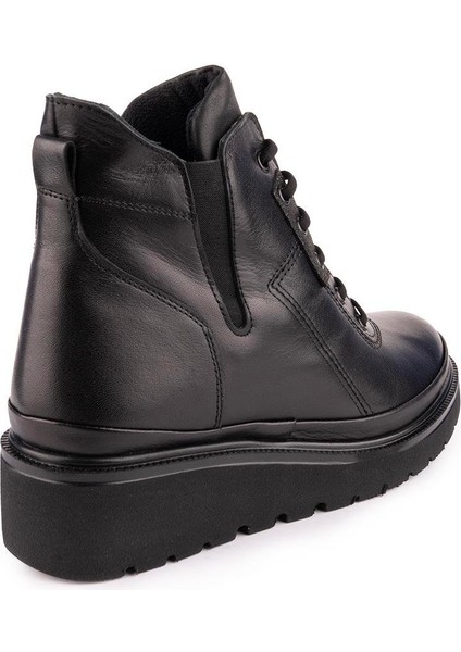 Modern Sade Yumuşak Ortopedik Taban Bot Siyah 3522 indirimleri