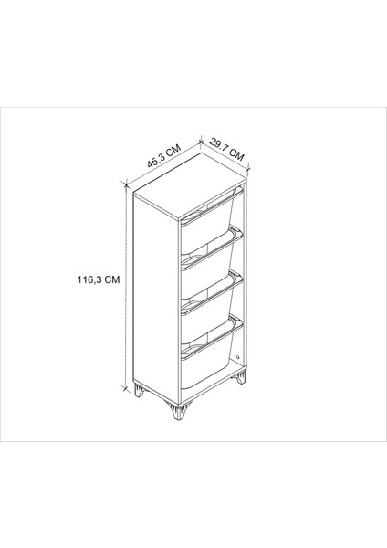 4 Sepetli Çok Amaçlı Dolap / Oyuncak Kutusu / Organizer Düzenleyici modelleri