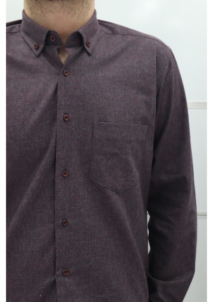 Fistan Store Erkek Düz Klasik Kesim Rahat Kalıp Tek Cepli Kışlık Kaşmir Gömlek fiyatları