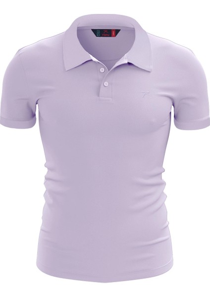 %100 Pamuk Polo T-Shirt Impero Lila