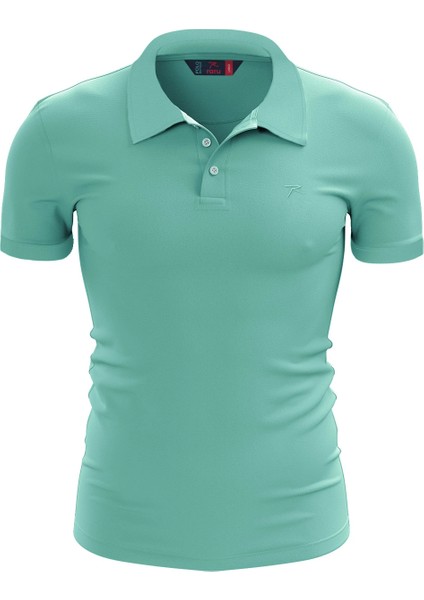 %100 Pamuk Polo T-Shirt Impero Mint